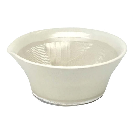 Motoshige Ceramic Suribachi Mortar - White Japanese Mortar for Baby Food-Kiichin - The #1 Place for Japanese Goods in Your Hand!