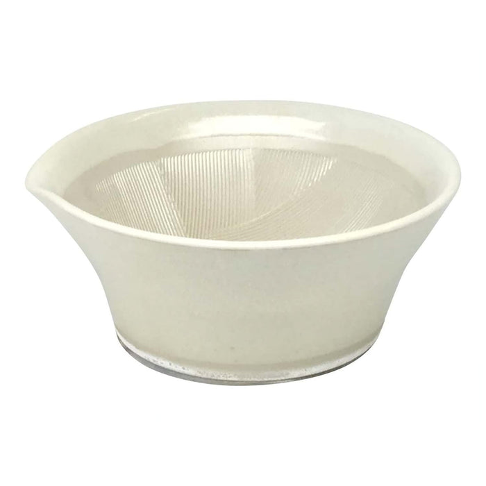 Motoshige Ceramic Suribachi Mortar - White Japanese Mortar for Baby Food-Kiichin - The #1 Place for Japanese Goods in Your Hand!