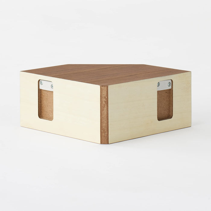Mujirushi Ryohin Corner Shelf - Walnut, 22x22x10cm - Japan-Kiichin - The #1 Place for Japanese Goods in Your Hand!