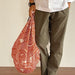 Musubi Furoshiki 3-Way Isa Pattern Double-Sided Knot Eyes Orange 104Cm Cotton - Japanese-Kiichin - The #1 Place for Japanese Goods in Your Hand!