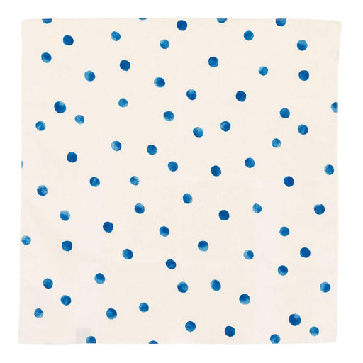 Musubi Organic Cotton Furoshiki 50Cm Blue Polka Dot - Japan 20376-104-Kiichin - The #1 Place for Japanese Goods in Your Hand!