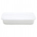 Noda Horo White Enamel Rectangular Shallow Food Containers - Small Size-Kiichin - The #1 Place for Japanese Goods in Your Hand!
