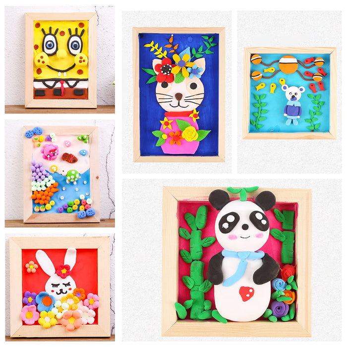 Olycraft 8-Piece Canvas Art Supplies Wooden Drawing Board, Pine Tree Frame, Square Wood Frame, Unfinished Clay Art Crafts Room Decoration-Kiichin - The #1 Place for Japanese Goods in Your Hand!
