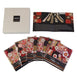 Shinsendo Japanese Kimono Coaster Set (Red Cherry Blossom) - Elegant Gift in Gold Box-Kiichin - The #1 Place for Japanese Goods in Your Hand!