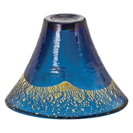 Toyo Sasaki Glass Mount Fuji Glass Set with Gold Sake Cup - Blue-Kiichin - The #1 Place for Japanese Goods in Your Hand!