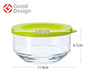 Toyo Sasaki Glass Olive Green Storage Containers - Set of 3, Made in Japan-Kiichin - The #1 Place for Japanese Goods in Your Hand!