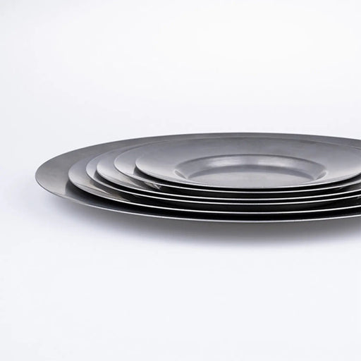 Aoyoshi Japan Vintage Inox Stainless Steel 195mm Round Plate-Kiichin - The #1 Place for Japanese Goods in Your Hand!