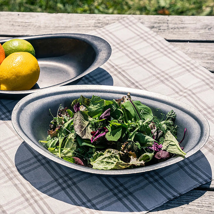 Aoyoshi Vintage Inox Stainless Steel Large Small Curry Plate - Authentic Made In Japan-Kiichin - The #1 Place for Japanese Goods in Your Hand!