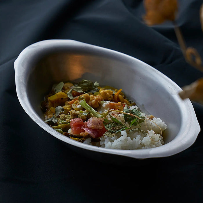 Aoyoshi Small Curry Plate - Vintage Inox Stainless Steel from Japan-Kiichin - The #1 Place for Japanese Goods in Your Hand!