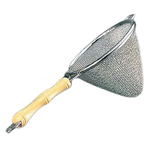 Wada Large Triangle Tea Strainer with Bamboo Handle - Stainless Steel-Kiichin - The #1 Place for Japanese Goods in Your Hand!