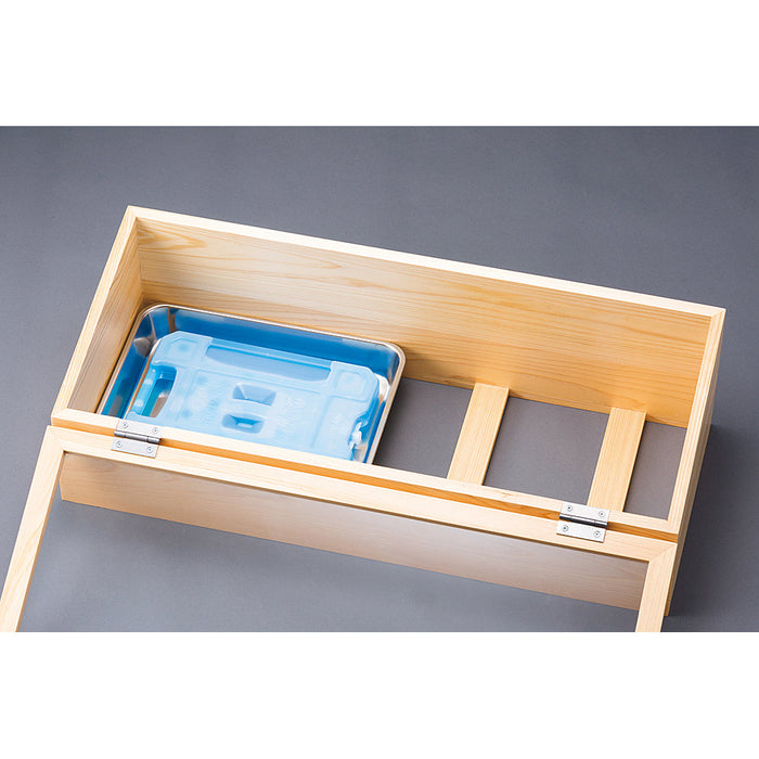 Yamacoh Cypress Sushi Neta Case with Stainless Steel Tray-Kiichin - The #1 Place for Japanese Goods in Your Hand!