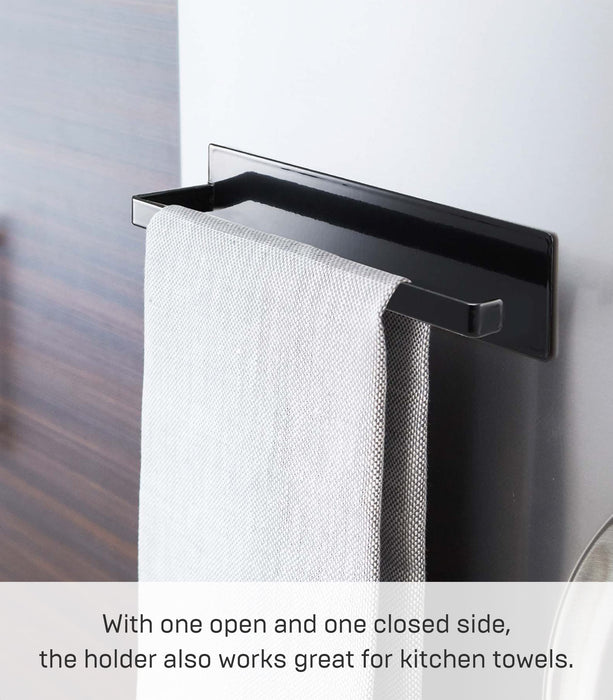 Yamazaki Industrial Japan 5217 Wide Black Kitchen Paper Holder - Large Format-Kiichin - The #1 Place for Japanese Goods in Your Hand!