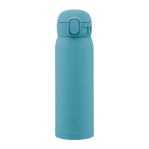 Zojirushi Mahobin 480ml Water Bottle 1-Touch Stainless Steel Aqua Green 3 Items to Wash SM-WS48-GM-Kiichin - The #1 Place for Japanese Goods in Your Hand!