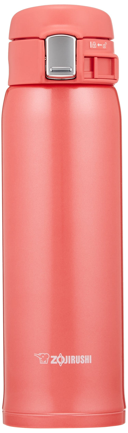 Zojirushi Mahobin SM-SC48-PV 480ml Coral Pink Lightweight Steel Water Bottle-Kiichin - The #1 Place for Japanese Goods in Your Hand!